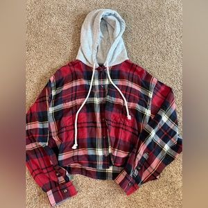 Hooded Flannel Long Sleeve